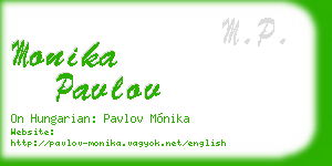 monika pavlov business card