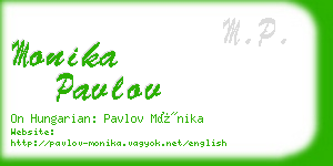 monika pavlov business card